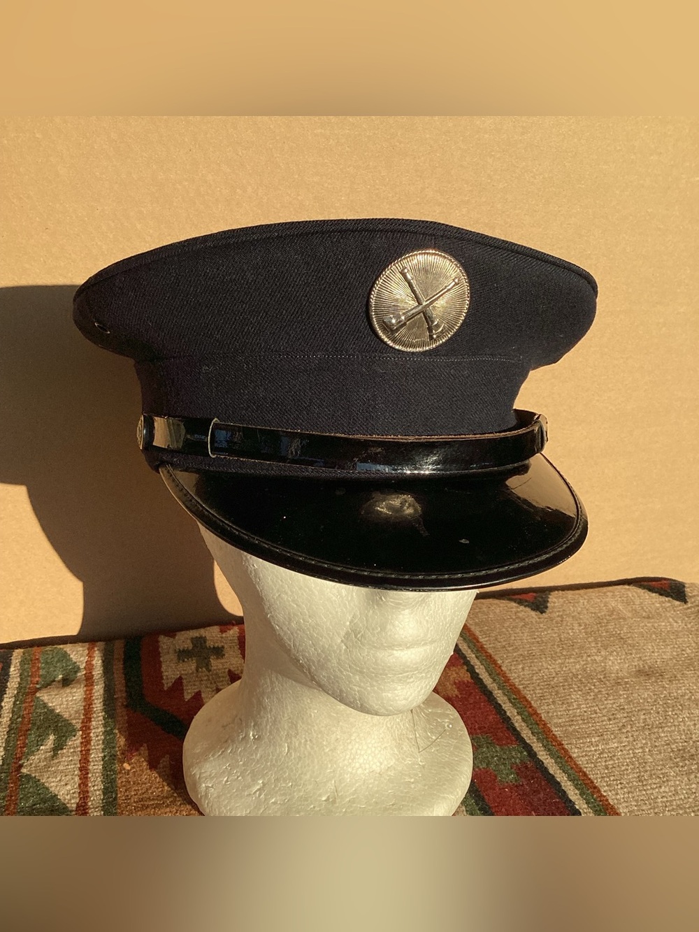 Vintage antique 1940-60s Nudelman Bros fire fighters dress cap made in USA